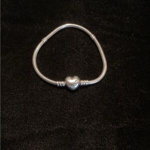 Pandora Silver Heart Charm Bracelet